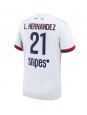 Paris Saint-Germain Lucas Hernandez #21 Replika Borta Kläder 2025-26 Kortärmad